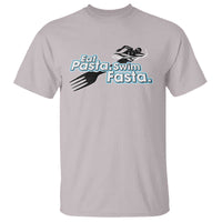Funny Swimmer T Shirt Eat Pasta Swim Fasta Fork Swimming - Wonder Print Shop