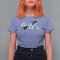 Funny Swimmer T Shirt For Women Eat Pasta Swim Fasta Fork Swimming - Wonder Print Shop