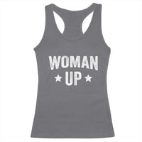 Woman Up Racerback Tank Top Fitness Gym Workout Feminist - Wonder Print Shop