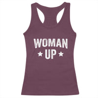 Woman Up Racerback Tank Top Fitness Gym Workout Feminist - Wonder Print Shop