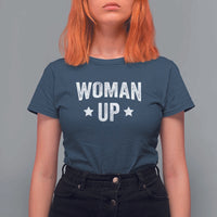 Woman Up T Shirt For Women Fitness Gym Workout Feminist - Wonder Print Shop