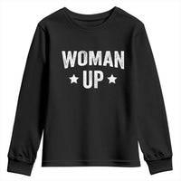 Woman Up Youth Sweatshirt Fitness Gym Workout Feminist - Wonder Print Shop