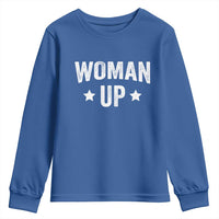 Woman Up Youth Sweatshirt Fitness Gym Workout Feminist - Wonder Print Shop