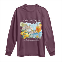Amalfi Coast Italy Travel Long Sleeve Shirt La Vita E Bella Lemon Travel Souvenir - Wonder Print Shop
