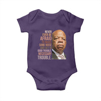 John Lewis Baby Onesie Never Ever Be Afraid To Make Some Noise And Get In Good Trouble Necessary Trouble - Wonder Print Shop