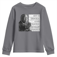 John Lewis Youth Sweatshirt Get In Good Necessary Trouble Social Justice - Wonder Print Shop