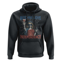Funny Bitches Love Independence 4th Of July Hoodie Retro Statue Of Liberty - Wonder Print Shop