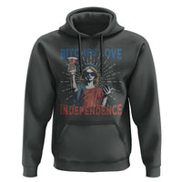 Funny Bitches Love Independence 4th Of July Hoodie Retro Statue Of Liberty - Wonder Print Shop