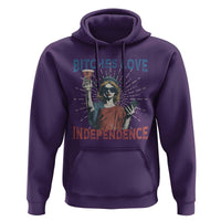 Funny Bitches Love Independence 4th Of July Hoodie Retro Statue Of Liberty - Wonder Print Shop