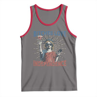 Funny Bitches Love Independence 4th Of July Tank Top Retro Statue Of Liberty - Wonder Print Shop
