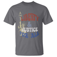Funny 4th of July Liberty And Justice For All T Shirt Statue Of Liberty - Wonder Print Shop