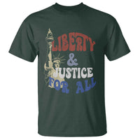Funny 4th of July Liberty And Justice For All T Shirt Statue Of Liberty - Wonder Print Shop