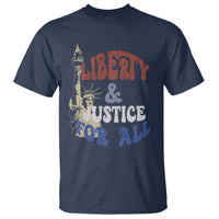 Funny 4th of July Liberty And Justice For All T Shirt Statue Of Liberty - Wonder Print Shop