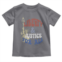 Funny 4th of July Liberty And Justice For All Toddler T Shirt Statue Of Liberty - Wonder Print Shop