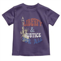 Funny 4th of July Liberty And Justice For All Toddler T Shirt Statue Of Liberty - Wonder Print Shop