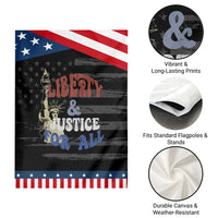 Funny 4th of July Liberty And Justice For All Garden Flag Statue Of Liberty