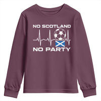 No Scotland No Party Youth Sweatshirt Scotland Football Proud Scottish Fan