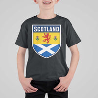 Scottish Rampant Lion Scotland Coat of Arms National Pride T Shirt For Kid