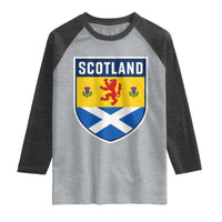 Scottish Rampant Lion Scotland Coat of Arms National Pride Raglan Shirt