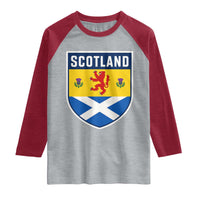 Scottish Rampant Lion Scotland Coat of Arms National Pride Raglan Shirt