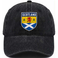 Scottish Rampant Lion Scotland Coat of Arms National Pride Washed Cotton Baseball Cap