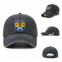 Scottish Rampant Lion Scotland Coat of Arms National Pride Washed Cotton Baseball Cap