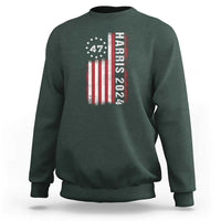 Harris 2024 Sweatshirt Betsy Ross Flag 47th President Star - Wonder Print Shop