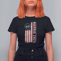 Harris 2024 T Shirt For Women Betsy Ross Flag 47th President Star - Wonder Print Shop