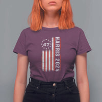 Harris 2024 T Shirt For Women Betsy Ross Flag 47th President Star - Wonder Print Shop