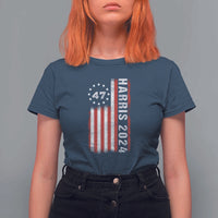 Harris 2024 T Shirt For Women Betsy Ross Flag 47th President Star - Wonder Print Shop