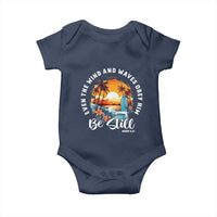 Even The Wind And Waves Obey Him Be Still Baby Onesie Christian Bible Verse - Wonder Print Shop