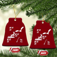 Funny Fishing Hunting Ceramic Ornament If It Flies It Dies If It Hops It Drops If It Hooks It Cooks - Wonder Print Shop