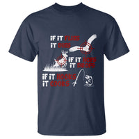 Funny Fishing Hunting T Shirt If It Flies It Dies If It Hops It Drops If It Hooks It Cooks - Wonder Print Shop