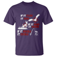 Funny Fishing Hunting T Shirt If It Flies It Dies If It Hops It Drops If It Hooks It Cooks - Wonder Print Shop