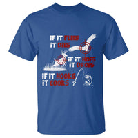 Funny Fishing Hunting T Shirt If It Flies It Dies If It Hops It Drops If It Hooks It Cooks - Wonder Print Shop