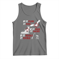 Funny Fishing Hunting Tank Top If It Flies It Dies If It Hops It Drops If It Hooks It Cooks - Wonder Print Shop