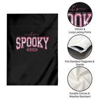 Funny Halloween Garden Flag It's Spooky Season Pink Pumpkin Cute Cat - Wonder Print Shop