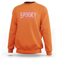 Funny Halloween Sweatshirt It's Spooky Season Pink Pumpkin Cute Cat - Wonder Print Shop