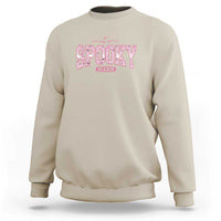 Funny Halloween Sweatshirt It's Spooky Season Pink Pumpkin Cute Cat - Wonder Print Shop