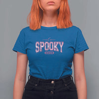 Funny Halloween T Shirt For Women It's Spooky Season Pink Pumpkin Cute Cat - Wonder Print Shop