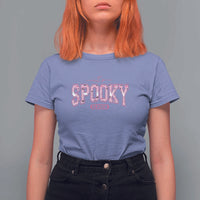 Funny Halloween T Shirt For Women It's Spooky Season Pink Pumpkin Cute Cat - Wonder Print Shop