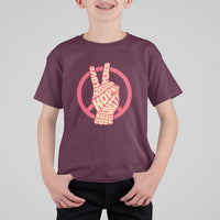 Harris 2024 T Shirt For Kid Love Peace Freedom Hope Unity Peace Sign - Wonder Print Shop