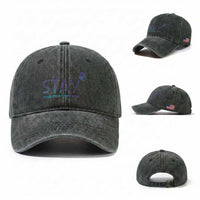 Suicide Prevention Awareness Washed Cotton Baseball Cap Stay Your Story Isn't Over Butterfly Semicolon