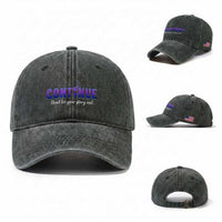Suicide Prevention Awareness Washed Cotton Baseball Cap Continue Don't Let Your Story End Semicolon Butterflies