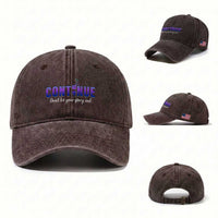 Suicide Prevention Awareness Washed Cotton Baseball Cap Continue Don't Let Your Story End Semicolon Butterflies