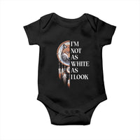 Native Americans Baby Onesie I'm Not As White As I Look Vintage Wolf Dreamcatcher - Wonder Print Shop