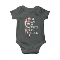 Native Americans Baby Onesie I'm Not As White As I Look Vintage Wolf Dreamcatcher - Wonder Print Shop