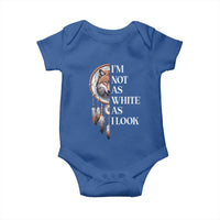 Native Americans Baby Onesie I'm Not As White As I Look Vintage Wolf Dreamcatcher - Wonder Print Shop