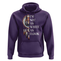 Native Americans Hoodie I'm Not As White As I Look Vintage Wolf Dreamcatcher - Wonder Print Shop
