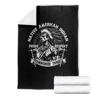 Cherokee Tribe Throw Blanket Native American Indian Pride Respect Axe - Wonder Print Shop